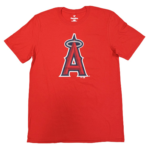 ファナティクス　MLB Tシャツ　アイコン プレイヤー＆ナンバー 大谷翔平 エンゼルス（レッド）