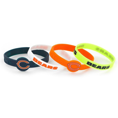 アミンコ　NFL シリコンブレスレット（4本パック） ベアーズ